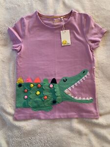 NWT Mini Boden Top Short Sleeved T Shirt Size 7 8 Alligator New With Tags