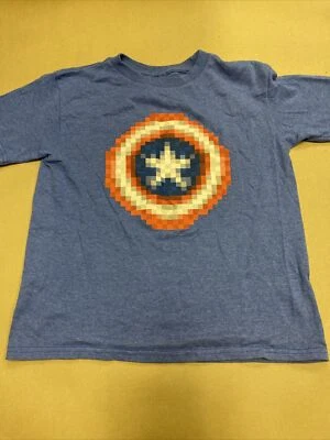 Blue Marvel Captain America T Shirt, Size Youth 8(m) - Image 1 of 2