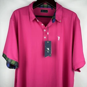 William Murray Men's Polo Shirt - Golf - Short Sleeve - Pink - 3XL - Picture 1 of 24