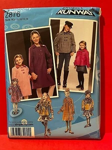 Simplicity Sewing Pattern Girls' Coat, Jacket, and Hat Sizes 7,8,10,12,14 Uncut - Picture 1 of 5