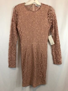 Tobi NWT Womens Size Small Pink Lace Long Sleeve Dress - Picture 1 of 2