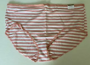 Lane Bryant Cacique 22/24 Panty Pink Stripe Cotton High Leg Brief Underwear - Picture 1 of 6