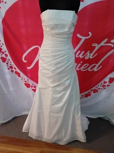 BNWT Wedding Dress size 12 white taffeta Romantica, check measurements T - Picture 1 of 5
