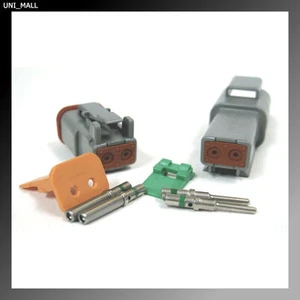 Deutsch DT Kit de conectores genuinos de 2 pines 14-16 AWG contactos sólidos, EE. UU. - Imagen 1 de 7