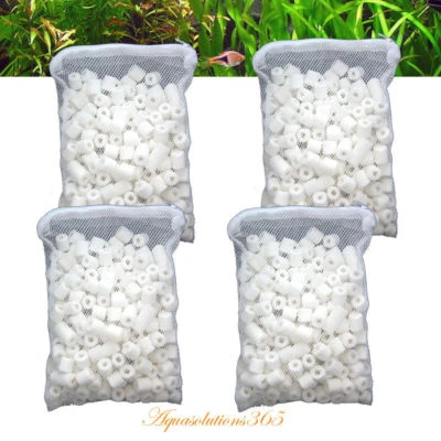 NOT SPECIFIED 4 LBS Bio Ceramic Rings in 4 Media Bags for Aquarium Fish Canister Filter