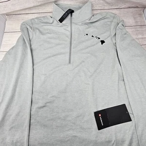 RARE!! NWT Aloha Lululemon Men's Soft Jersey Half Zip Long Sleeve Hawaiian LG - Picture 1 of 4