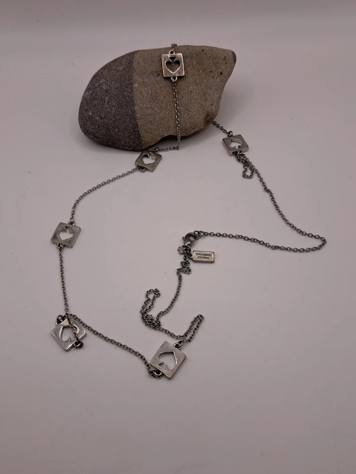 Collar Kate Spade Tono Plata Pala 30"L  Foto 1 de 3