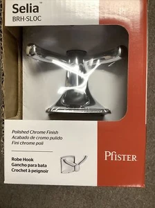 Pfister Robe Hook, Chrome Selia Double Hook BRH-SL0C V2 - Picture 1 of 3