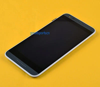 Black For HTC Desire 620 620G Full LCD Display Glass Touch Screen + White Frame - Image 1 of 4