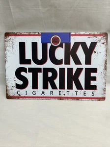 Lucky Strike Zigaretten Vintage-Stil Metallschild Mann Höhle Garage Shop - Bild 1 von 10