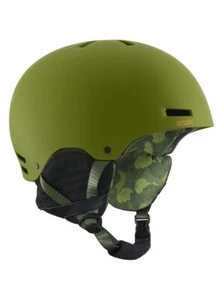 MEN'S ANON RAIDER MAD TREES GREEN SNOWBOARD HELMET - Picture 1 of 3