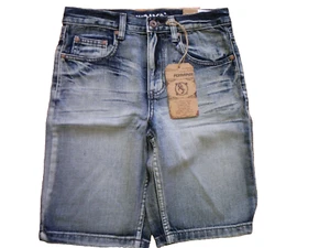 Boys Flypaper Denim Shorts 16 NEW Silver Haze - Picture 1 of 6