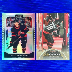 2021 O-Pee-Chee Platinum Drake Batherson Rainbow #84 & Upper Deck Canvas #C57 - Imagen 1 de 7