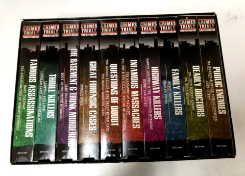 Lot de 10 bandes VHS Great Crimes and Trials of the Twentieth Century