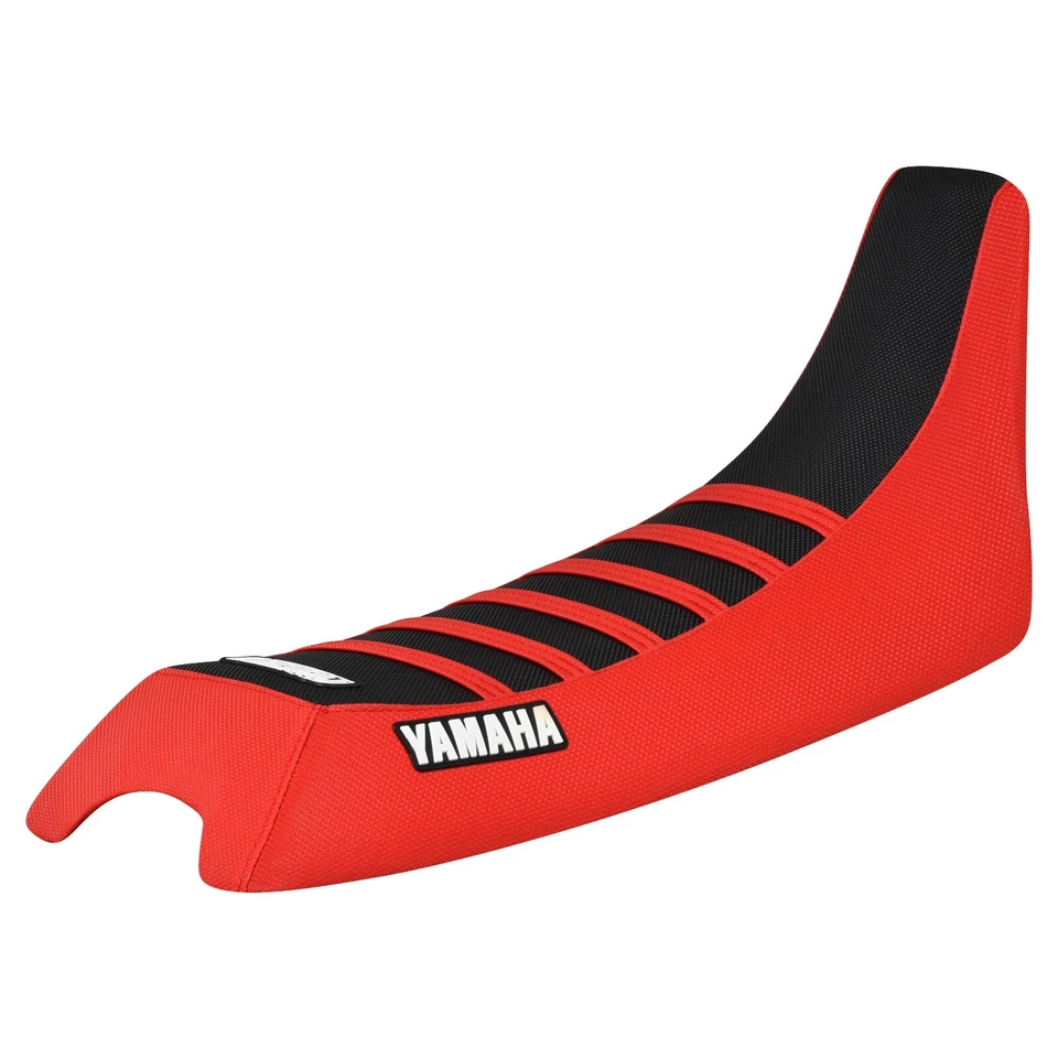 Cubierta de asiento Yamaha Big Wheel 200 1985-1988 lado rojo/parte superior negra/costillas rojas #397 logotipo Foto 1 de 4