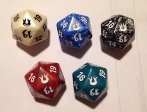 Set of 5 Magic (MTG) Born of the Gods 20 sided Spindown Life Counter Dice - Picture 1 of 2