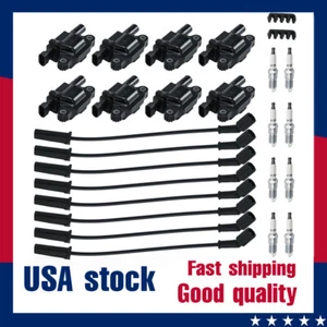 8 set UF413 Ignition Coils 41-962 Spark Plug Spark Plug Wires For ACDelco Chevy - Picture 1 of 14