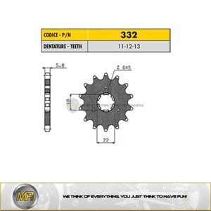 # FOR SUZUKI LT E 250 1985 FRONT DRIVE SPROCKET SUNSTAR PITCH 520 WITH 11 TEETH - Picture 1 of 1