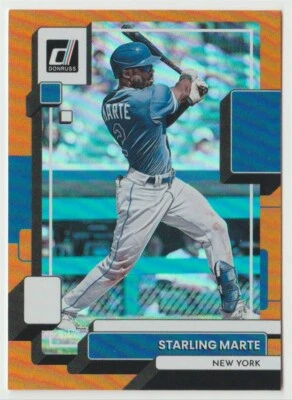 2022 Donruss Orange Holo #206 Starling Marte Baseball Card New York Mets - Image 1 of 2