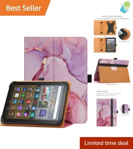 Universal Marble Pink Tablet Case for 7-8 Inch Tablets - Heavy Duty Protection - Picture 1 of 9