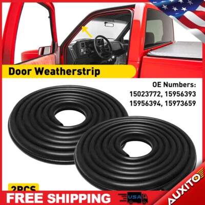 Front Left & Right Door Seal Weatherstrip for 88-00 Chevy GMC C1500 C2500 C3500 - Image 1 of 4