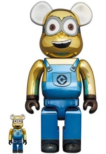 Medicom Toy Be@rbrick Dave Chrome Ver. 100% & 400% Figure - Picture 1 of 4