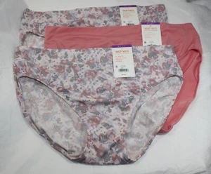 New set/3 WARNER'S no muffin top microfiber HI CUT CLAY and PRINT 2XL/9 - Picture 1 of 5