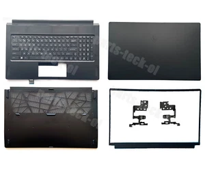 New for MSI GS76 Stealth MS-17M1 LCD Back Cover&Bezel&Palmrest&Bottom&Hinges - Afbeelding 1 van 17
