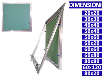 ALLINOX Botola D'ispezione In Alluminio Sportello Per Cartongesso Invisibile