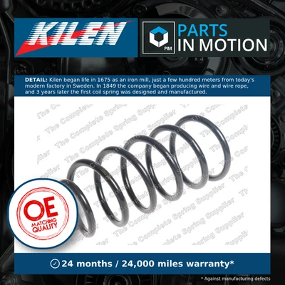 Coil Spring fits VAUXHALL CORSAVAN E 1.3D Rear 2014 on Suspension Kilen 424493 - Image 1 of 4
