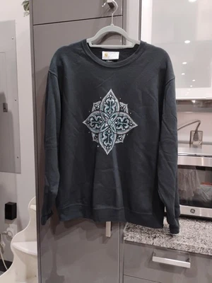 SUDADERA CHRISTINE ALEXANDER ESTRÁS BLINGY TALLA M HECHA EN EE. UU. Foto 1 de 4