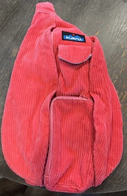 Kavu Rope Bag Sling Canvas Backpack Small Purse Hot Pink Adjustable Strap - Image 1 of 4
