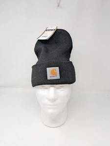 Cappello Berretto Carhartt Unisex Maglia con Polsini Berretto Classico (Nero) NUOVO CON ETICHETTE - Foto 1 di 4