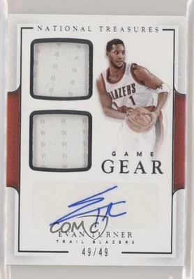 2016-17 Panini National Treasures Game Gear Dual Auto /49 Evan Turner #10 Auto - Image 1 of 2