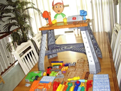 Disney Handy Manny Fix it Right Repair Shop Talking Work Bench w Nailer Jet Set - Image 1 of 4