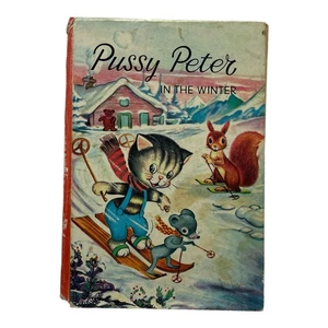 Pussy Peter in the Winter Vintage Children's Book Linden Series Hardcover - Bild 1 von 6