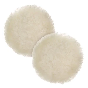 6" Natural 100% Wool 1" Pile Grip Buffing & Polishing Pad 2 Pack - Picture 1 of 4