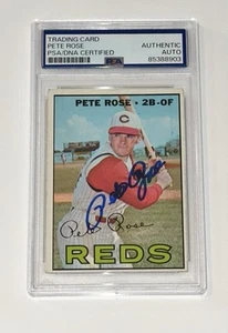 Pete Rose Autograph Signed 1967 Topps #430 - PSA/DNA Charlie Hustle - Picture 1 of 2