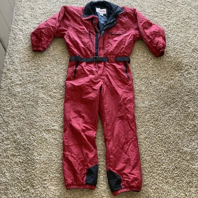 Vtg Obermeyer Men’s Ski Snowboard Snowmobile Suit Sz XL Red - Image 1 of 4