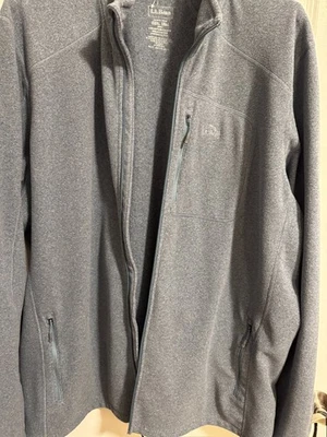 LL Bean warm up jacket, fleece, 3XLT, Gray - Image 1 of 4