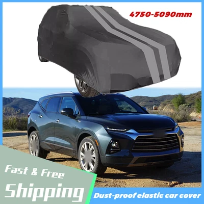 For Chevrolet Blazer Indoor Soft Stain Stretch Full Car Cover Black & Grey Line Foto 1 de 4