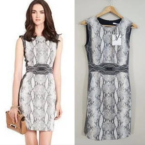 DVF BEY besticktes Schlangenmuster Kleid Damen 2 neutral grau ASO Grey's Anatomy - Bild 1 von 13