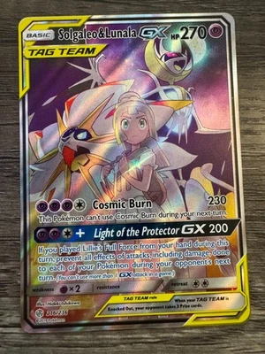 Solgaleo & Lunala GX (Full Art) 216/236 Sm-Cosmic Eclipse Holo - Image 1 of 4