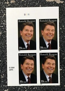 2006USA #4078 39c Ronald Reagan American President - Plate Block of 4 Mint NH - Picture 1 of 4