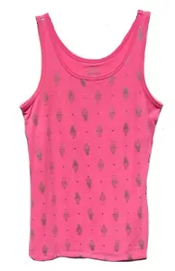 SO Girls Pink Tank Top Ice Cream Cones Size 14 - Picture 1 of 6