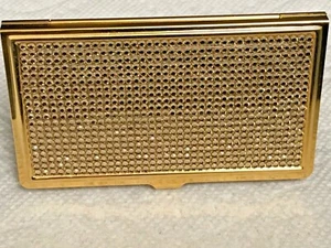 Judith Leiber Champagne Crystal Slim Card Case - Picture 1 of 6