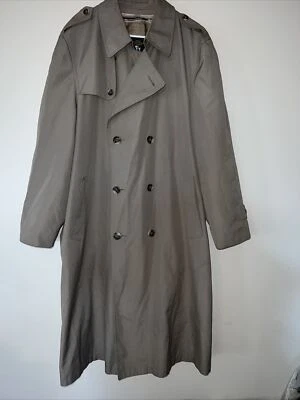 Gabardina Hart Schaffner Marx para hombre talla 42L forrada en lana tostada negocios Foto 1 de 4