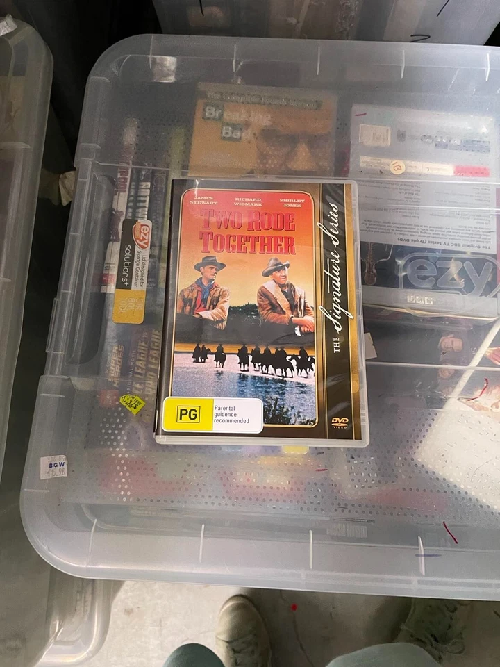 TWO RODE TOGETHER DVD James Stewart Richard Windmark  vgc dvd region 4 t284 - Image 1 of 1