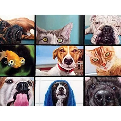 Dog Days Pet's Virtual Hangout 750 Piece Jigsaw Puzzle Buffalo Games - Image 1 of 4