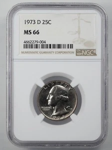 1973-D Washington Quarter - NGC MS66 - Picture 1 of 4
